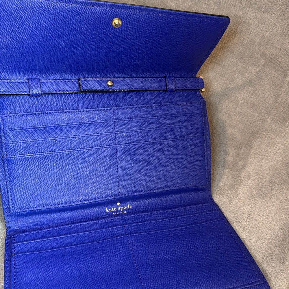 ♠️KATE SPADE♠️Nightlife Blue Cameron St Stormie Crossbody w/Unbranded Chain/EUC - Picture 8 of 13